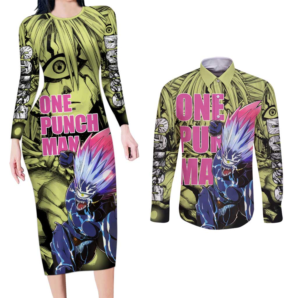 Boros - One Punch Man Couples Matching Long Sleeve Bodycon Dress and Long Sleeve Button Shirt Anime Style