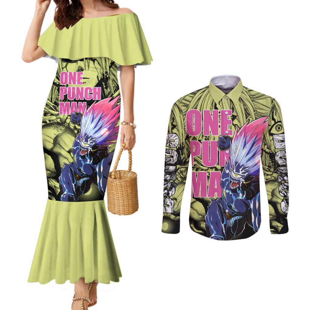 Boros - One Punch Man Couples Matching Mermaid Dress and Long Sleeve Button Shirt Anime Style