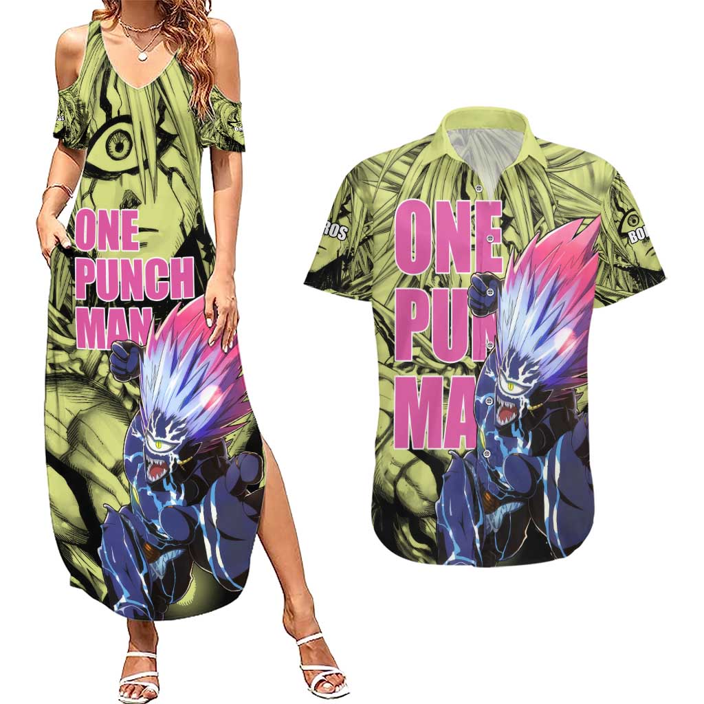 Boros - One Punch Man Couples Matching Summer Maxi Dress and Hawaiian Shirt Anime Style