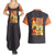 Uzumaki Naruto Naruto Shippuden Couples Matching Summer Maxi Dress and Hawaiian Shirt Anime Style