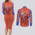 Son Goku Dragon Ball Z Couples Matching Long Sleeve Bodycon Dress and Long Sleeve Button Shirt Anime Style