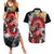 Red Dragon Couples Matching Summer Maxi Dress and Hawaiian Shirt Japan Art Style