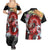 Red Dragon Couples Matching Summer Maxi Dress and Hawaiian Shirt Japan Art Style