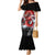 Red Dragon Mermaid Dress Japan Art Style