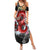 Red Dragon Summer Maxi Dress Japan Art Style