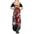 Red Dragon Summer Maxi Dress Japan Art Style