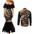 Samurai Yakuza Couples Matching Mermaid Dress and Long Sleeve Button Shirt Japan Art Style