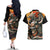 Samurai Yakuza Couples Matching Off The Shoulder Long Sleeve Dress and Hawaiian Shirt Japan Art Style