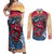 Tengu Couples Matching Off Shoulder Maxi Dress and Long Sleeve Button Shirt Japan Art Style