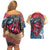 Tengu Couples Matching Off Shoulder Short Dress and Hawaiian Shirt Japan Art Style