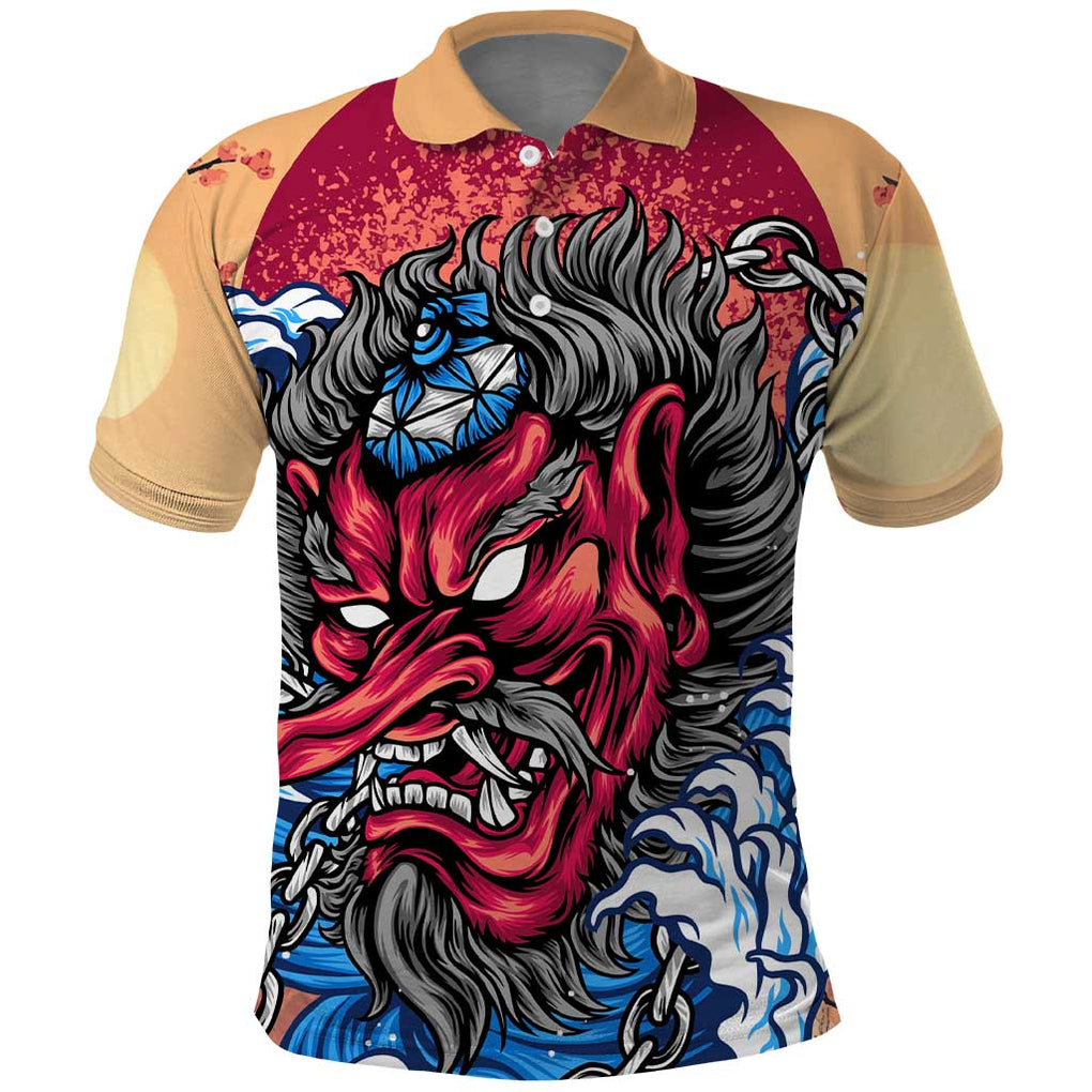 Tengu Polo Shirt Japan Art Style