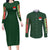 Flygon - Poke Couples Matching Long Sleeve Bodycon Dress and Long Sleeve Button Shirt Anime Style