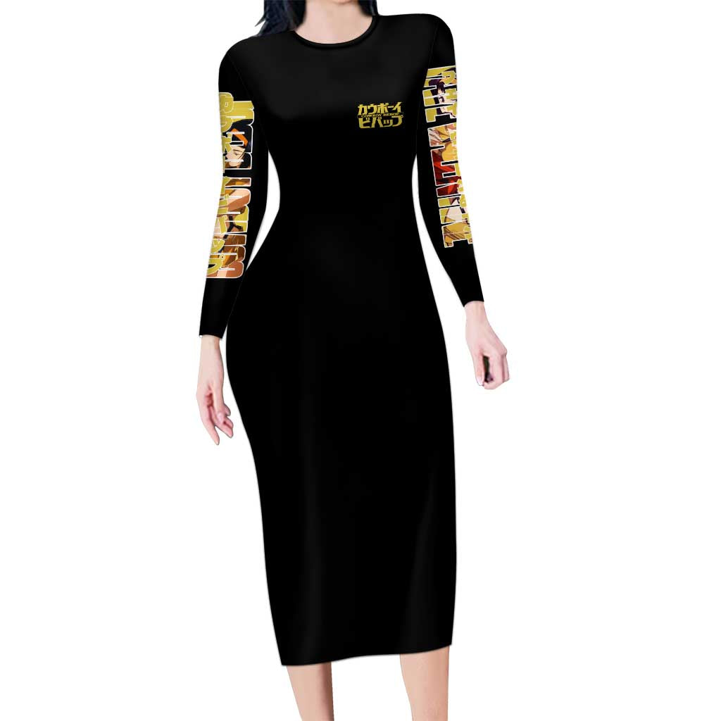 Faye Valentine Cowboy Bebop Long Sleeve Bodycon Dress Japan Anime Style TS04