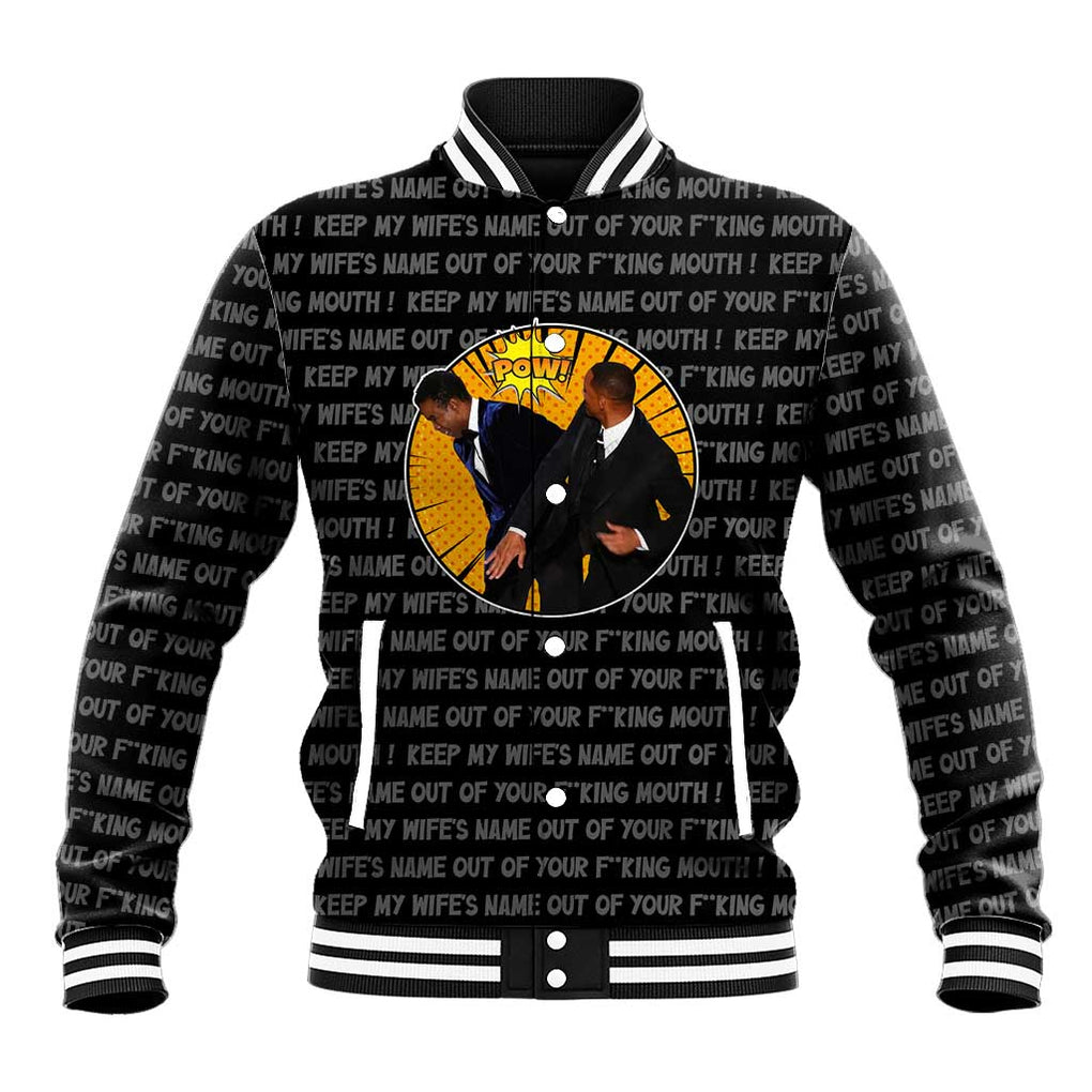 Will Smith Slaps Chris Rock Meme Baseball Jacket Funny Meme Art Style