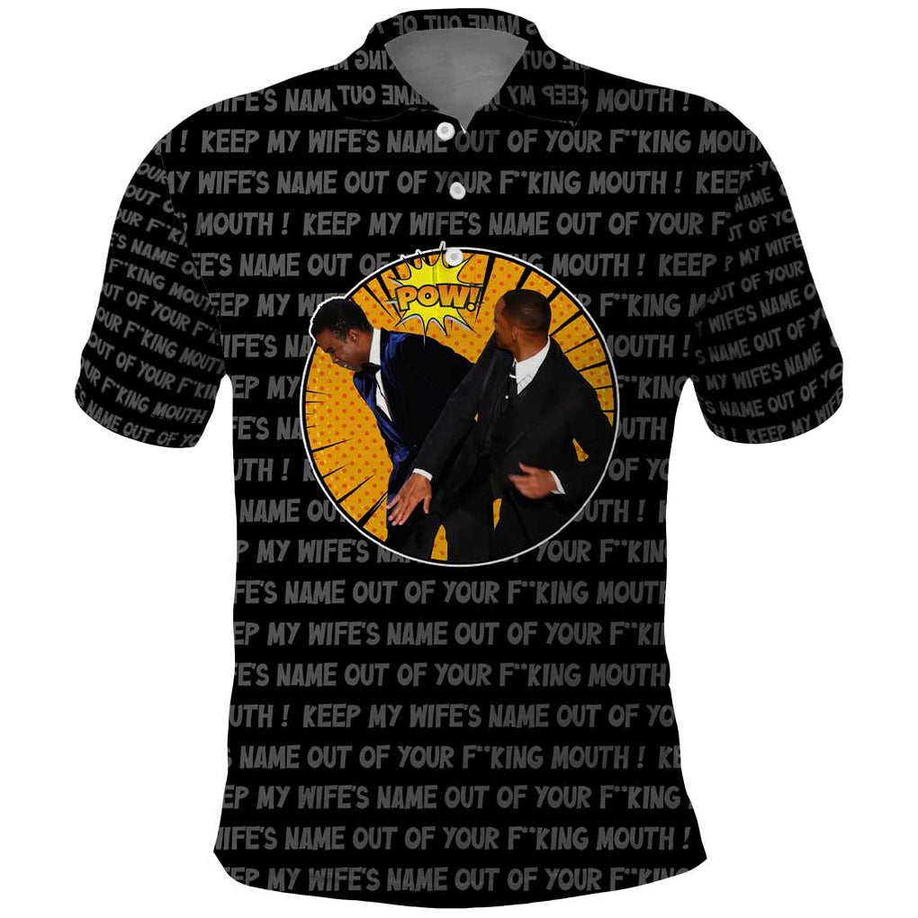 Will Smith Slaps Chris Rock Meme Polo Shirt Funny Meme Art Style