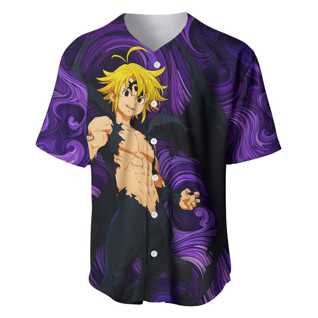 Trippy Meliodas Assault Mode Seven Deadly Sins Baseball Jersey Trippy Style