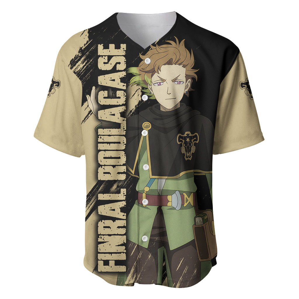 Black Bull Finral Roulacase Baseball Jersey Black Clover Anime