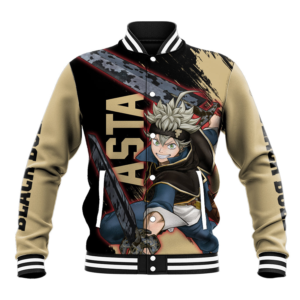 Black Bull Asta Baseball Jacket Black Clover Anime