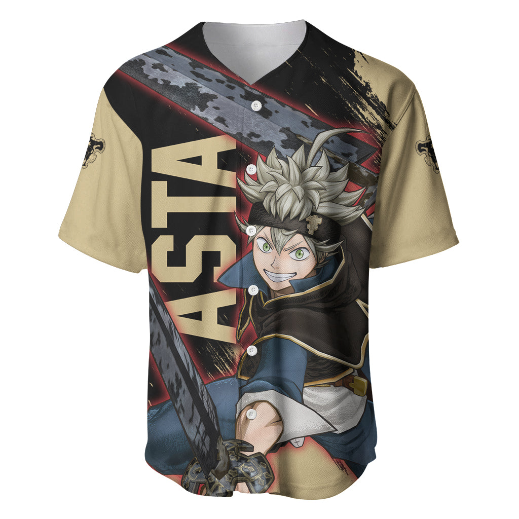 Black Bull Asta Baseball Jersey Black Clover Anime