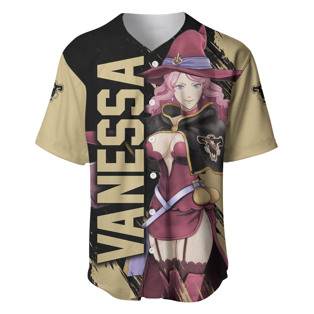 Black Bull Vanessa Baseball Jersey Black Clover Anime