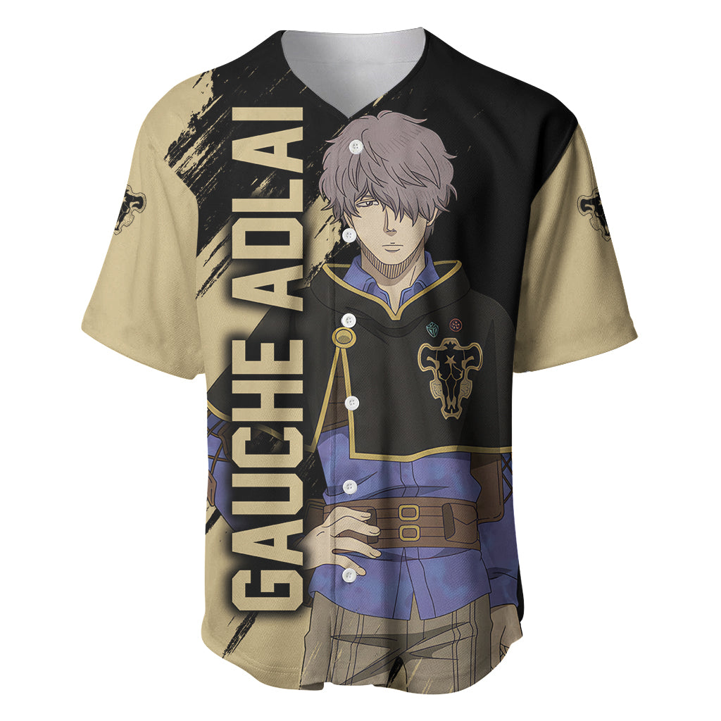 Black Bull Gauche Adlai Baseball Jersey Black Clover Anime