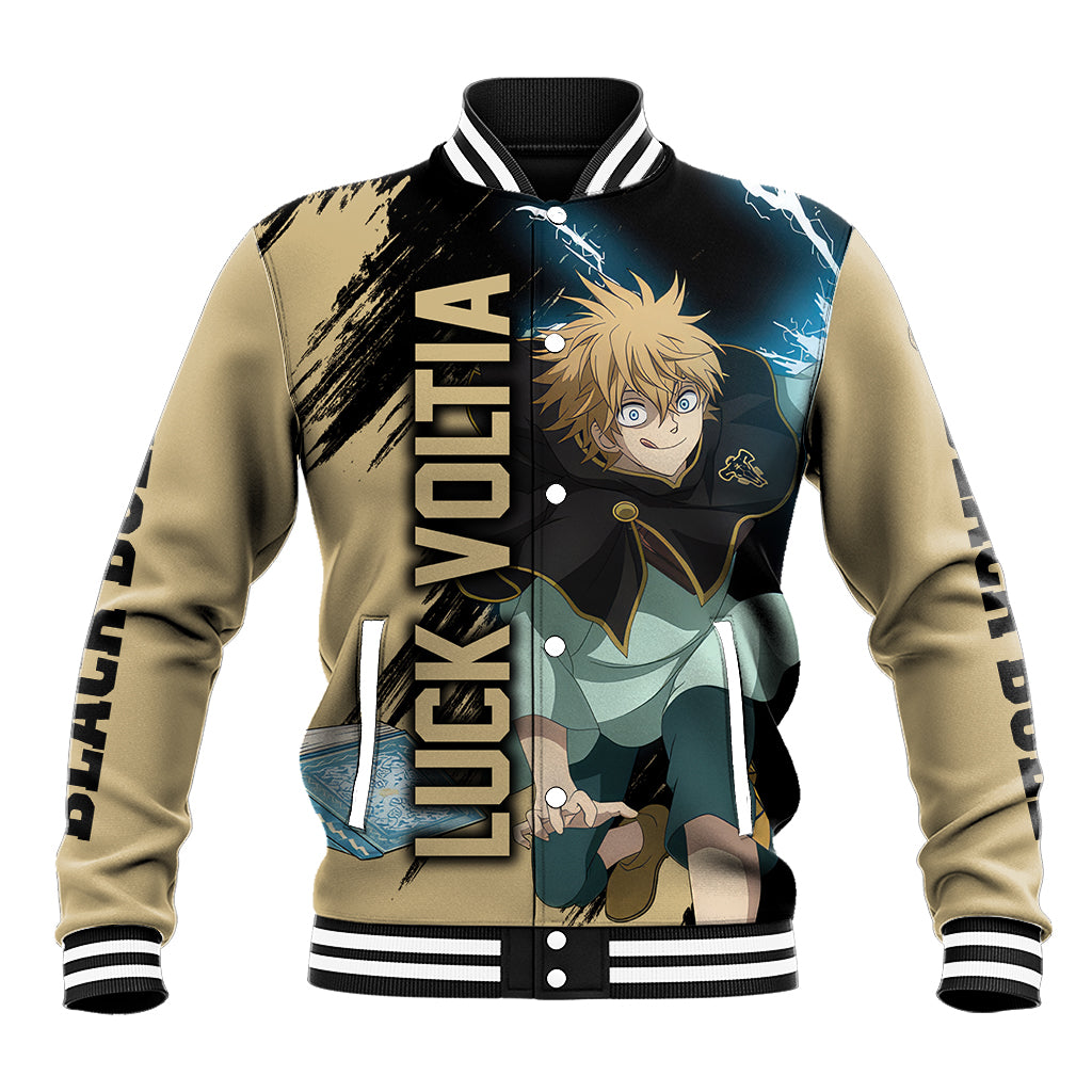 Black Bull Luck Voltia Baseball Jacket Black Clover Anime