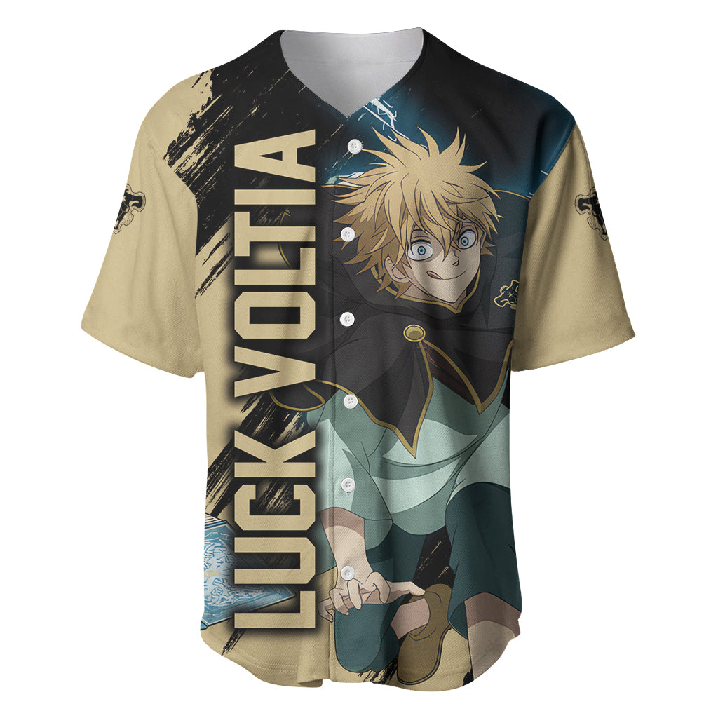 Black Bull Luck Voltia Baseball Jersey Black Clover Anime