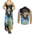 Black Bull Luck Voltia Couples Matching Summer Maxi Dress and Long Sleeve Button Shirt Black Clover Anime