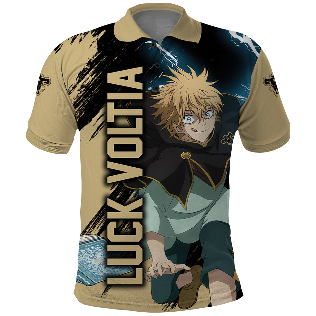 Black Bull Luck Voltia Polo Shirt Black Clover Anime