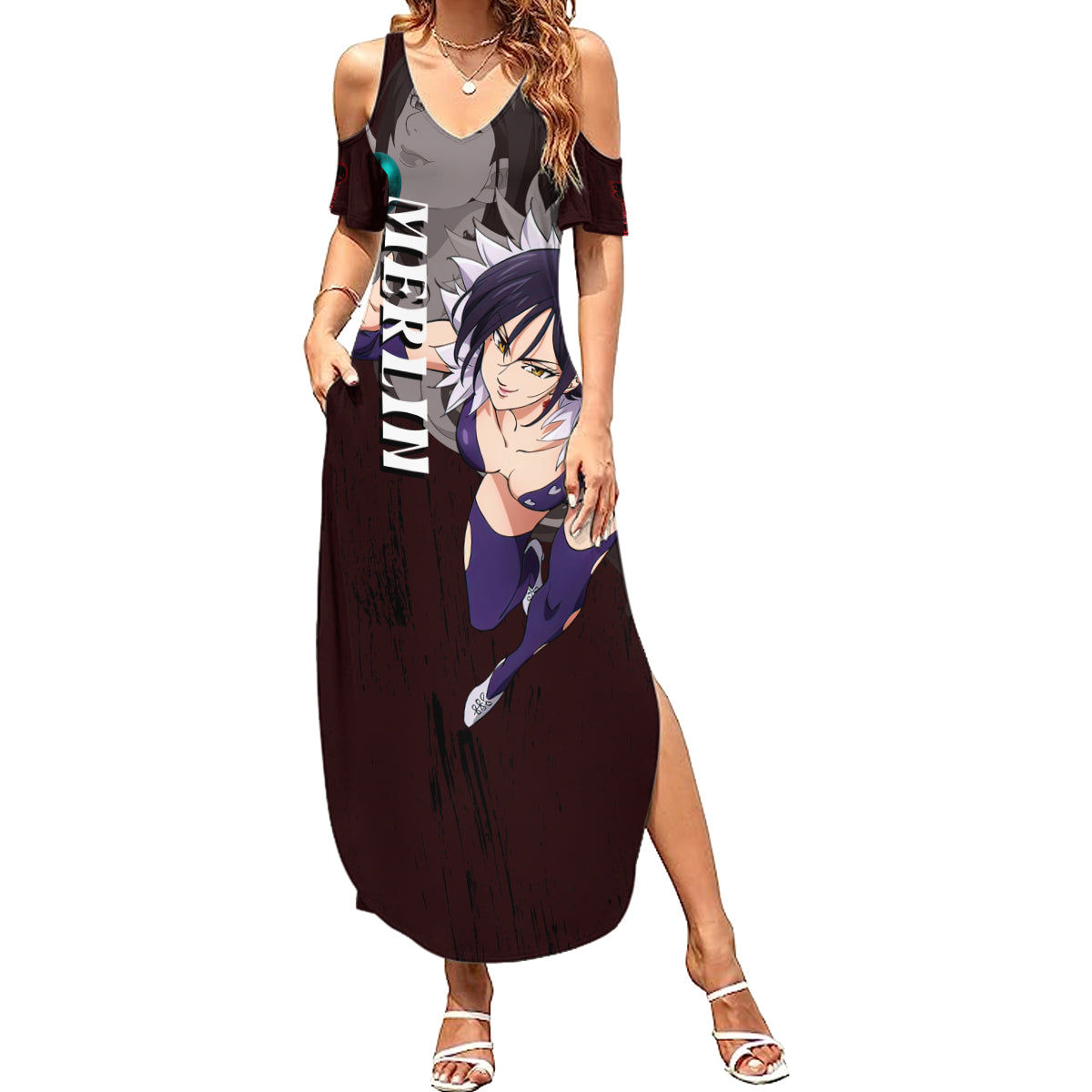 Merlin - Anime Summer Maxi Dress Boar's Sin of Gluttony Anime