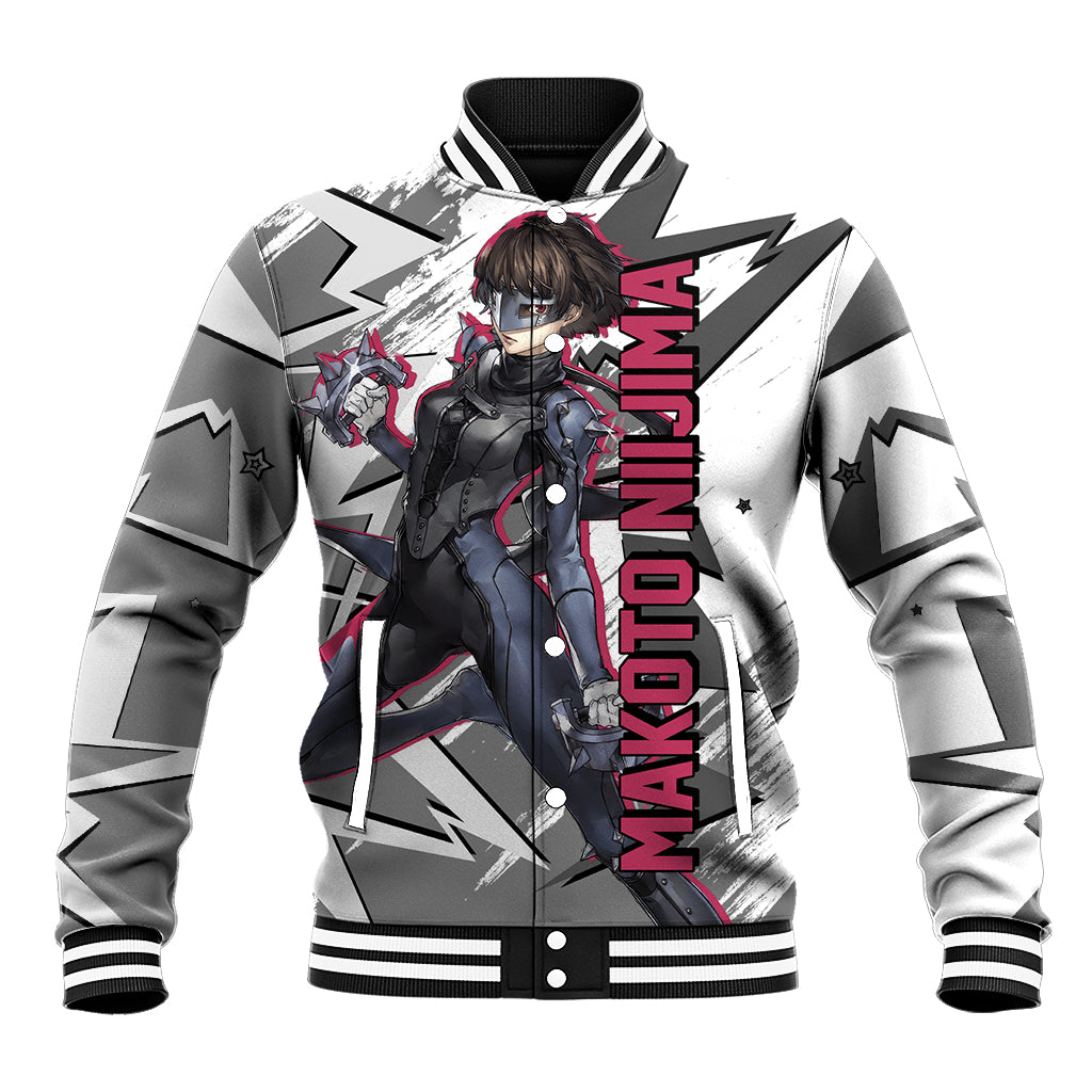 Makoto Niijima Persona Baseball Jacket Anime Mix Polygon Cyber Style