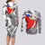 Teddie Persona Couples Matching Long Sleeve Bodycon Dress and Long Sleeve Button Shirt Anime Mix Polygon Cyber Style