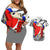 Teddie Persona Couples Matching Off Shoulder Short Dress and Hawaiian Shirt Anime Mix Polygon Cyber Style