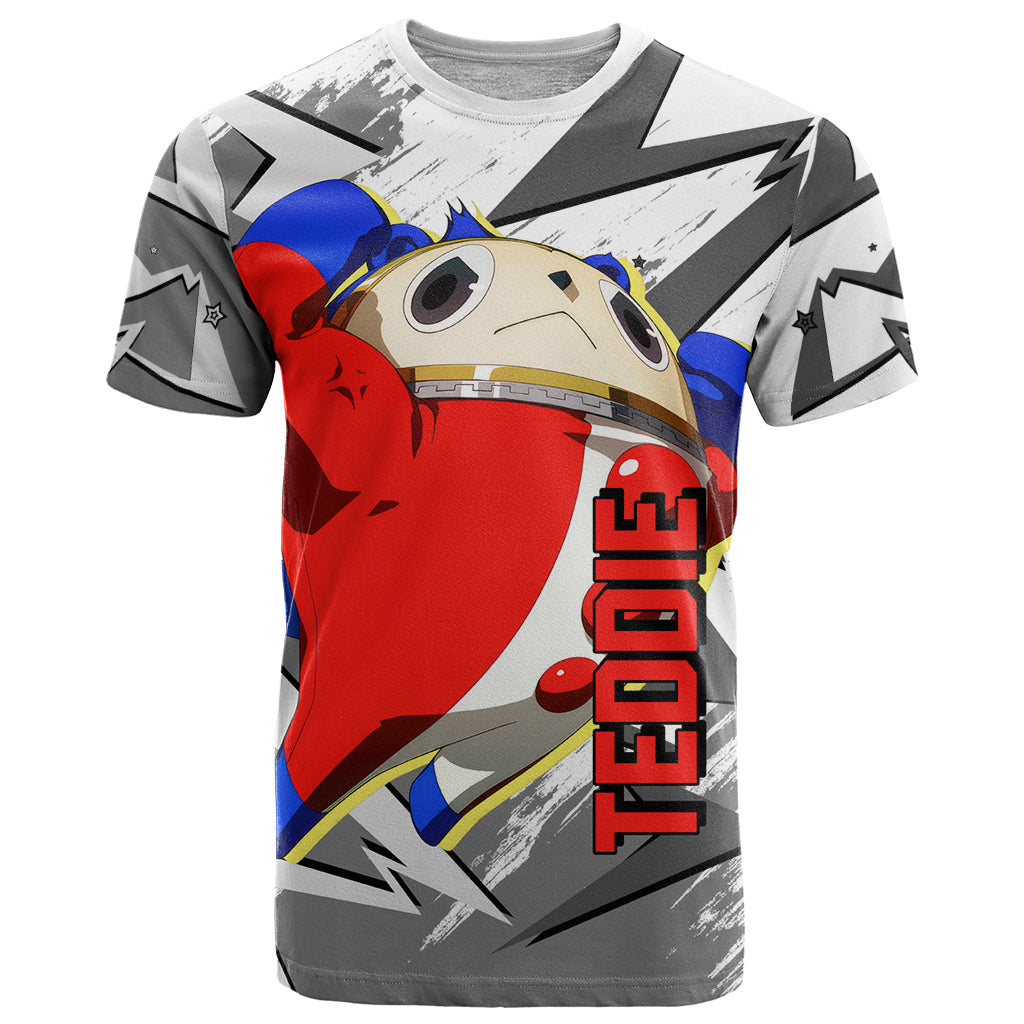 Teddie Persona T Shirt Anime Mix Polygon Cyber Style