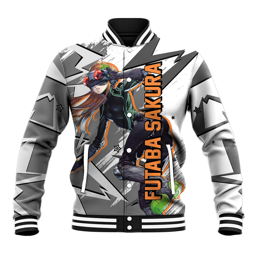 Futaba Sakura Persona Baseball Jacket Anime Mix Polygon Cyber Style