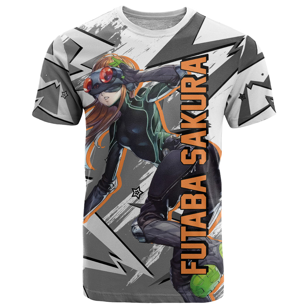 Futaba Sakura Persona T Shirt Anime Mix Polygon Cyber Style