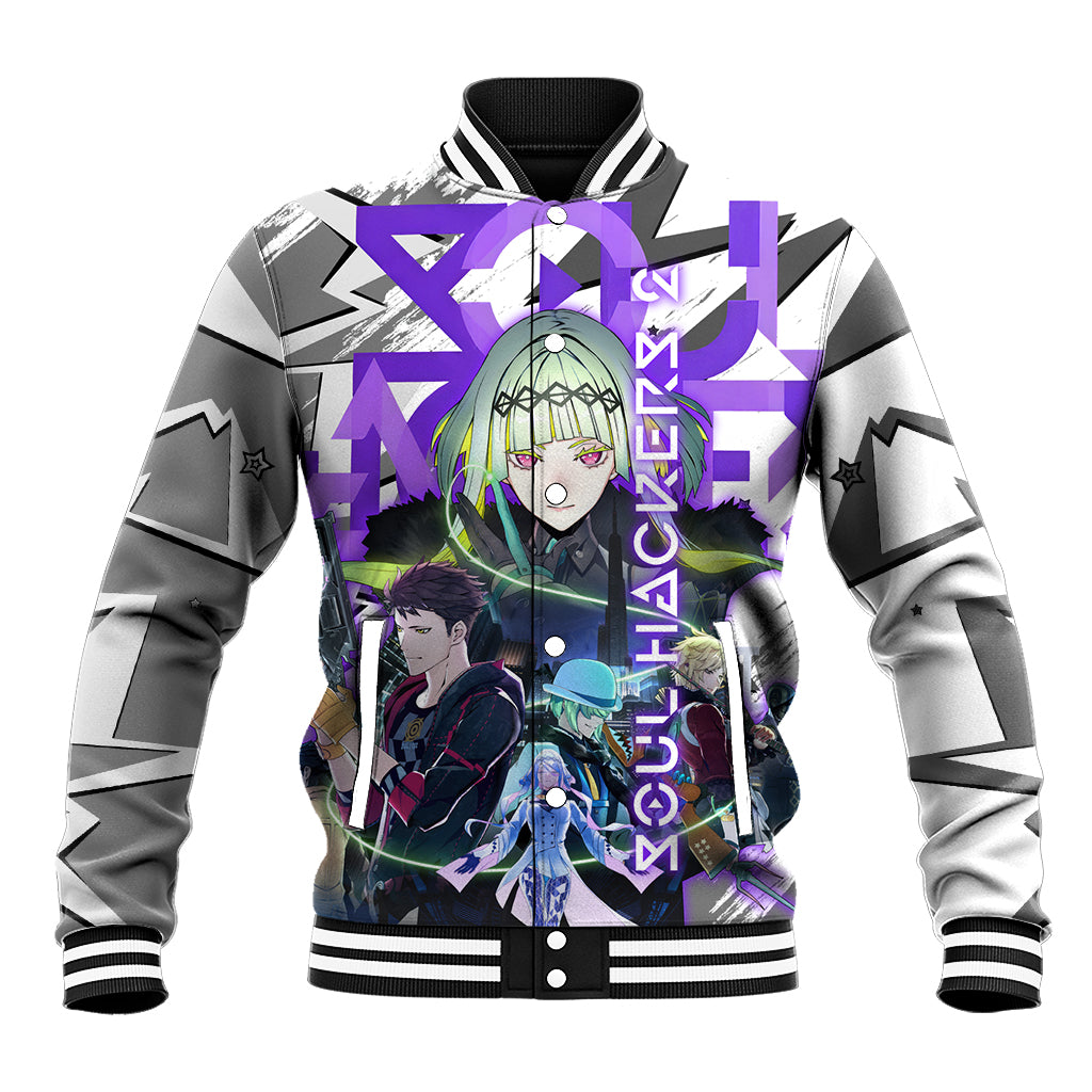 Soul Hackers 2 Persona Baseball Jacket Anime Mix Polygon Cyber Style