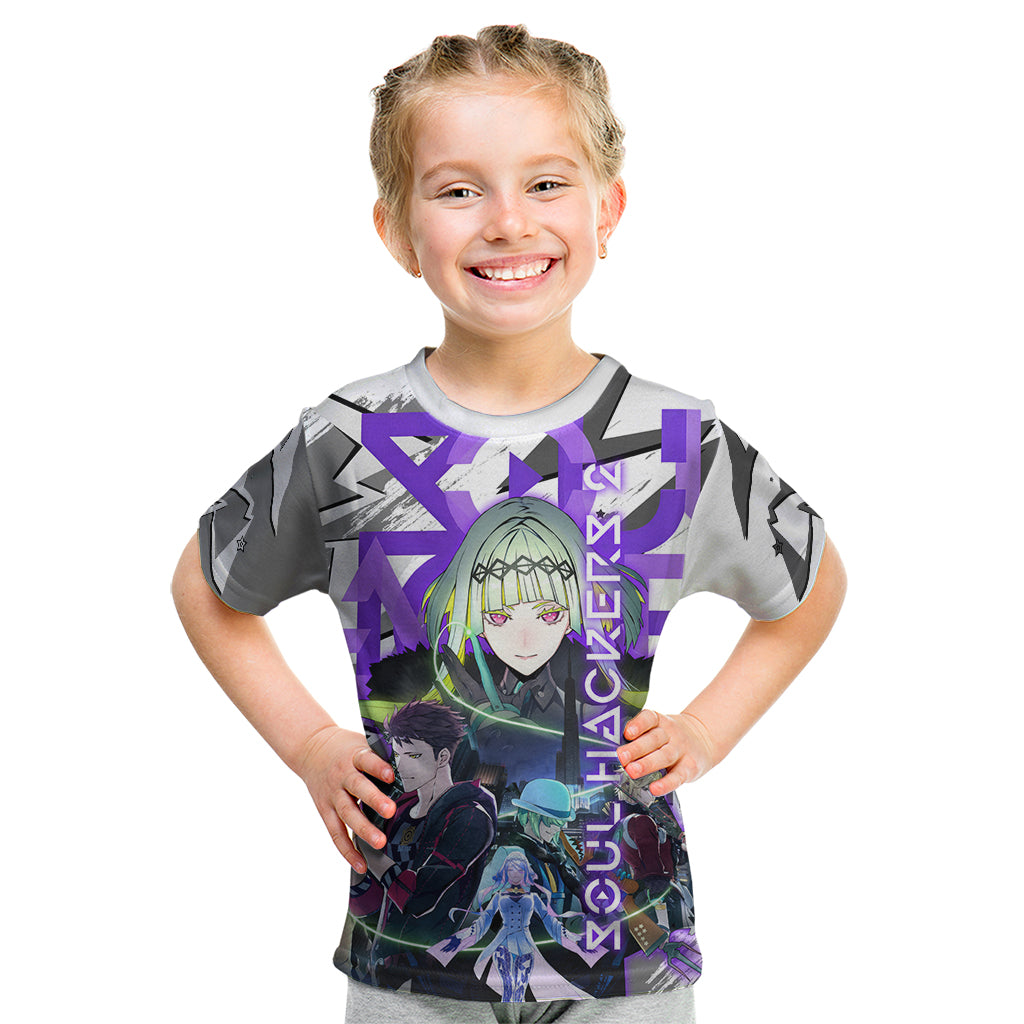 Soul Hackers 2 Persona Kid T Shirt Anime Mix Polygon Cyber Style