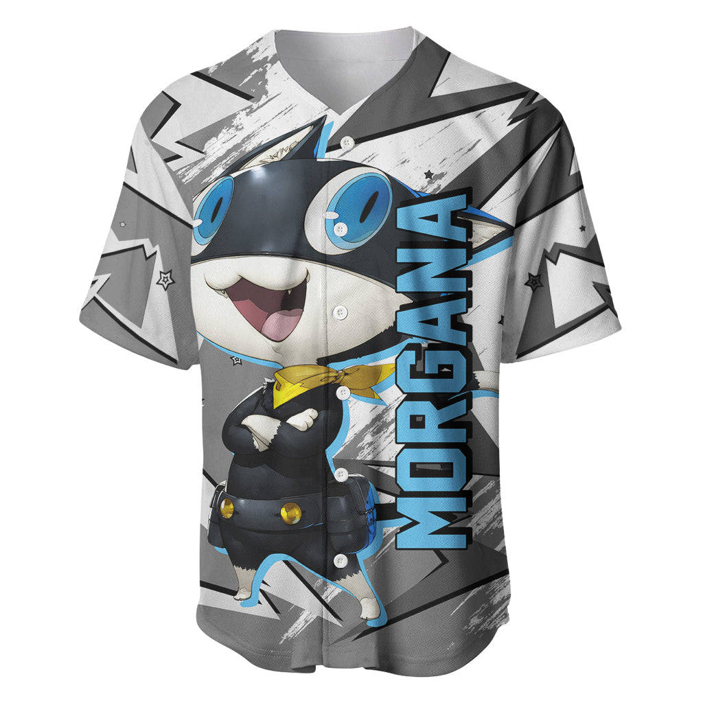 Morgana Persona Baseball Jersey Anime Mix Polygon Cyber Style