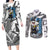 Morgana Persona Couples Matching Long Sleeve Bodycon Dress and Long Sleeve Button Shirt Anime Mix Polygon Cyber Style