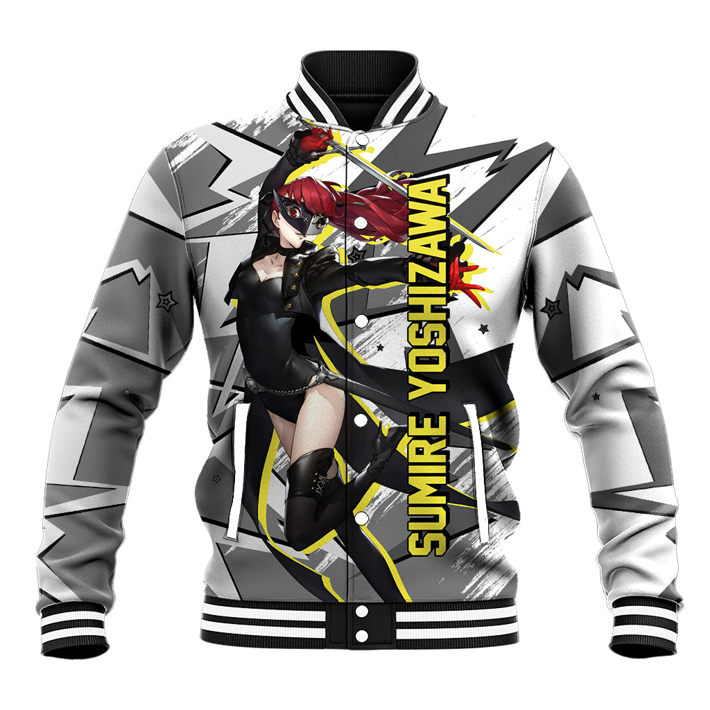 Sumire Yoshizawa Persona Baseball Jacket Anime Mix Polygon Cyber Style