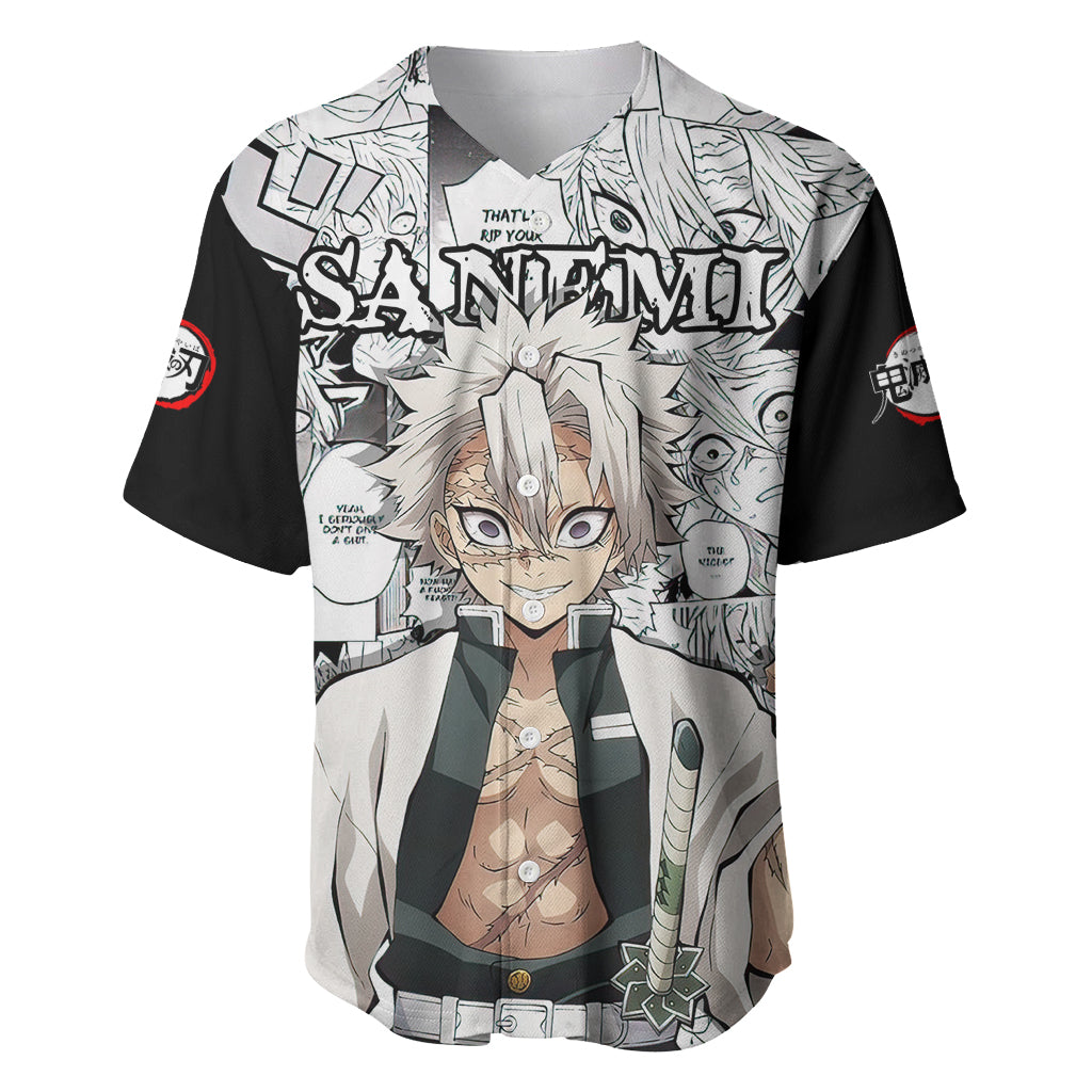 Sanemi Shinazugawa Baseball Jersey Demon Slayer Anime Style