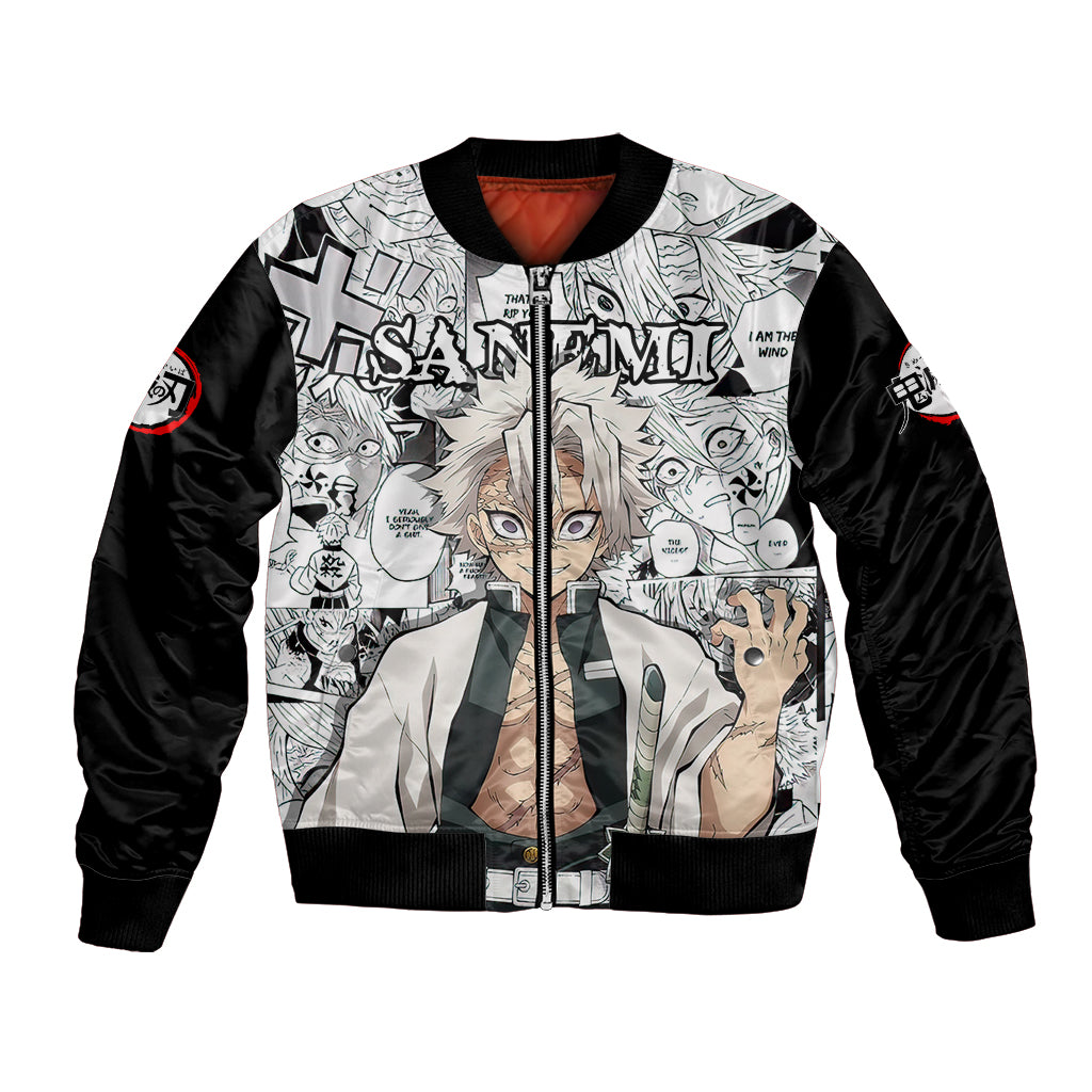 Sanemi Shinazugawa Bomber Jacket Demon Slayer Anime Style