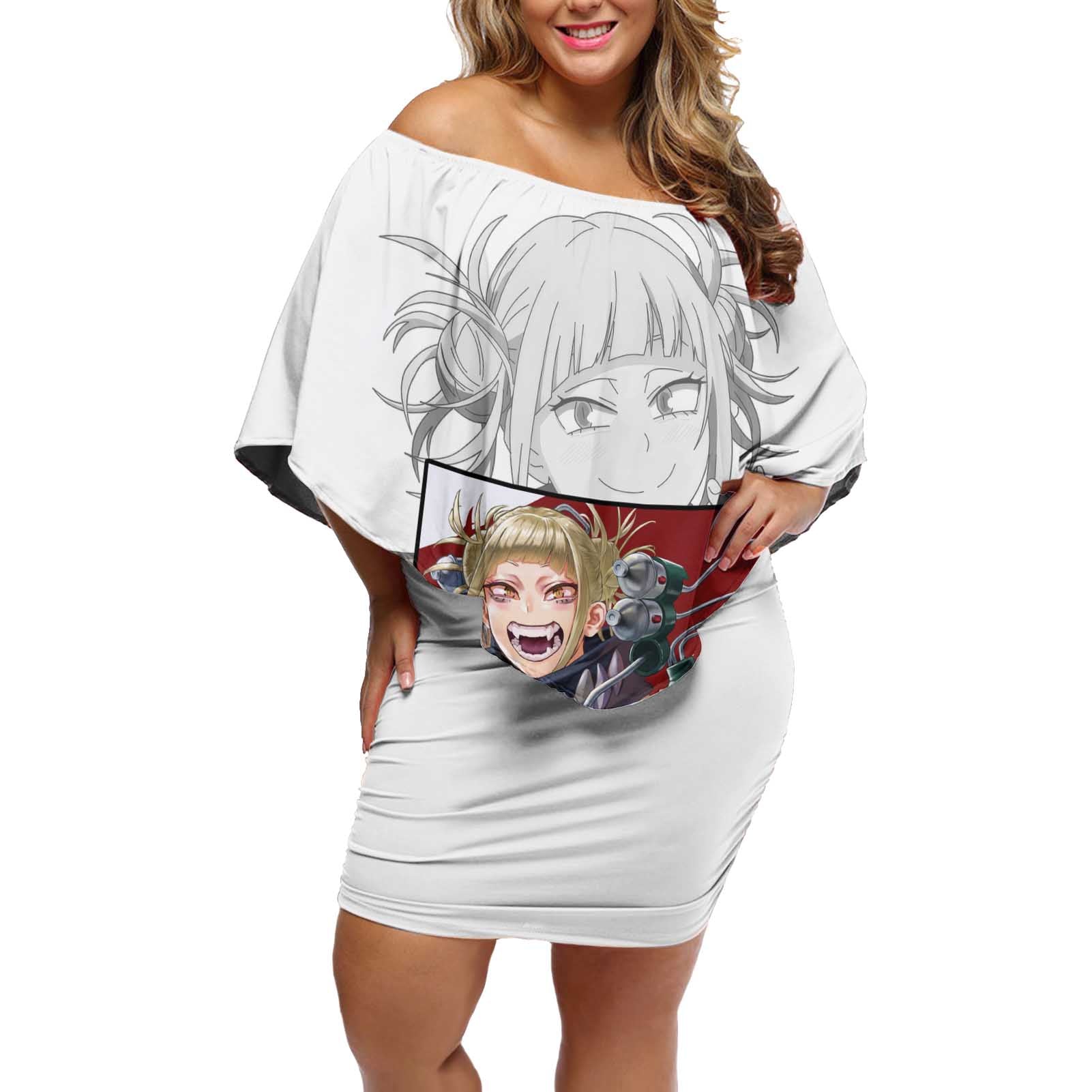 Himiko Toga - My Hero Academia Off Shoulder Short Dress Anime Style