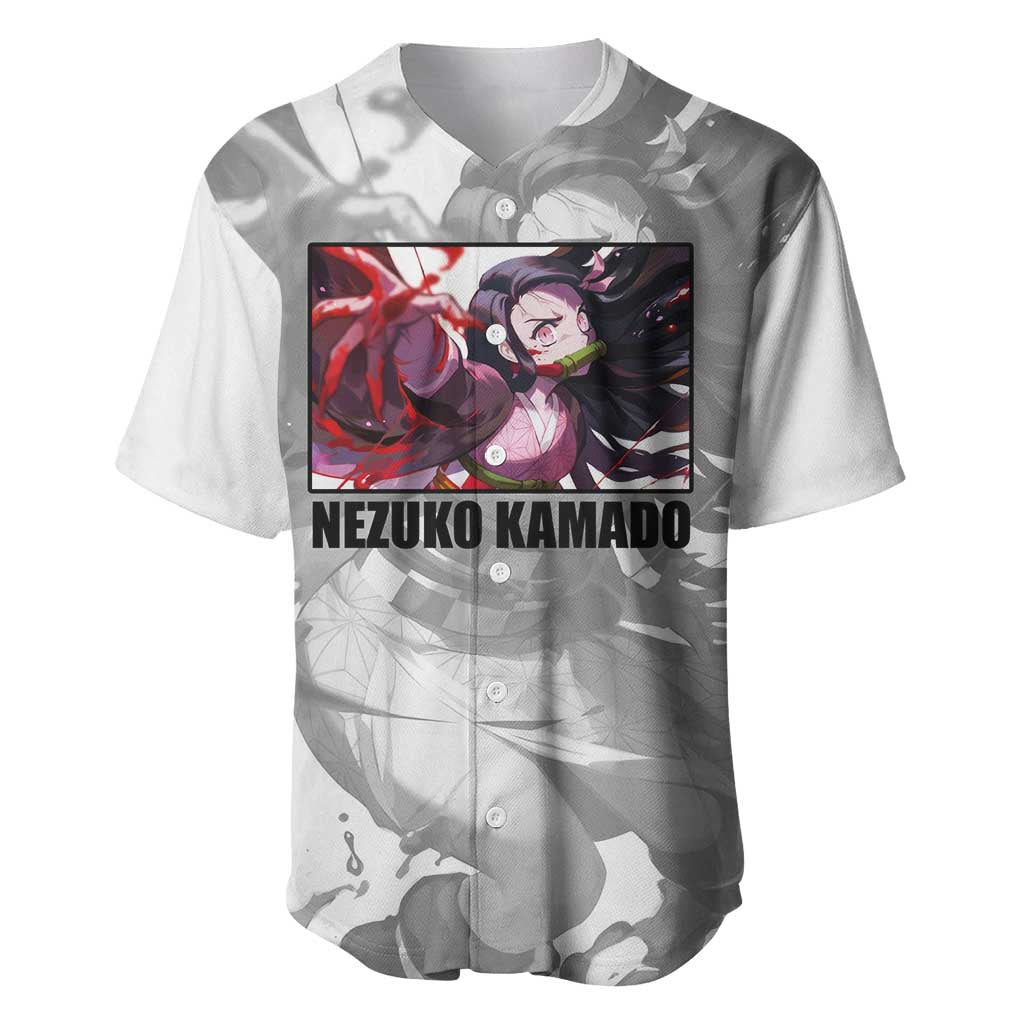 Nezuko Kamado - Demon Slayer Baseball Jersey Anime Style