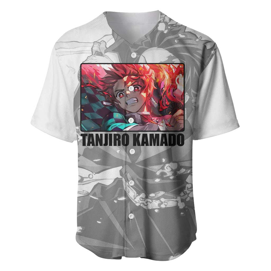 Tanjiro Kamado - Demon Slayer Baseball Jersey Anime Style