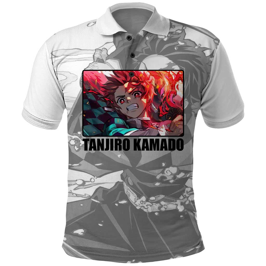 Tanjiro Kamado - Demon Slayer Polo Shirt Anime Style