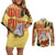 Saitama - One Punch Man Couples Matching Off Shoulder Short Dress and Long Sleeve Button Shirt Anime Style