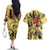 Saitama - One Punch Man Couples Matching Off The Shoulder Long Sleeve Dress and Hawaiian Shirt Anime Style