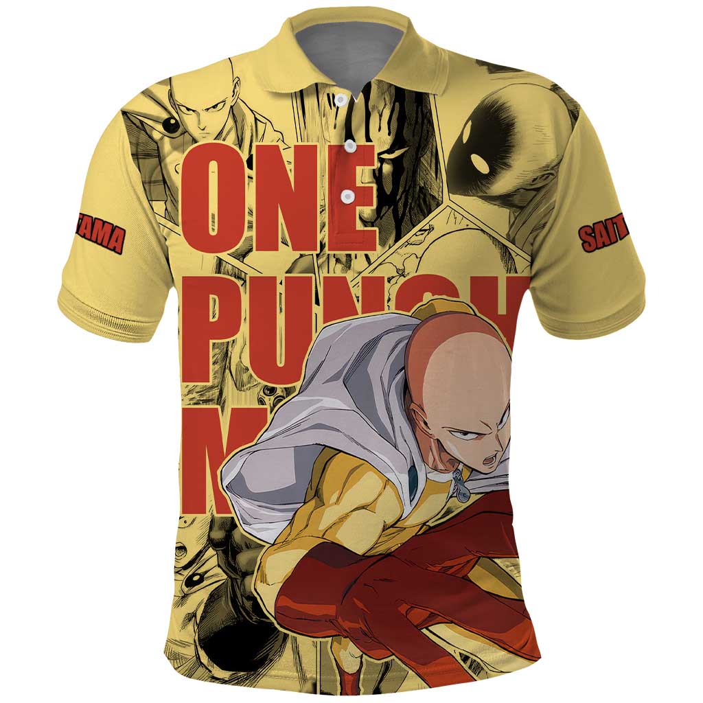 Saitama - One Punch Man Polo Shirt Anime Style